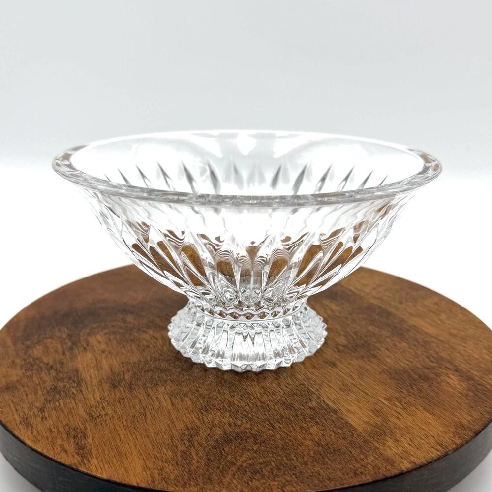 Mikasa Meridian Crystal Centerpiece Bowl Footed Cut Glass